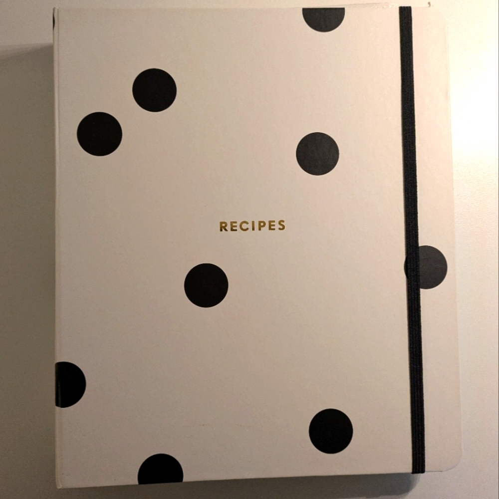 Kate Spade White and Black Recipe Book